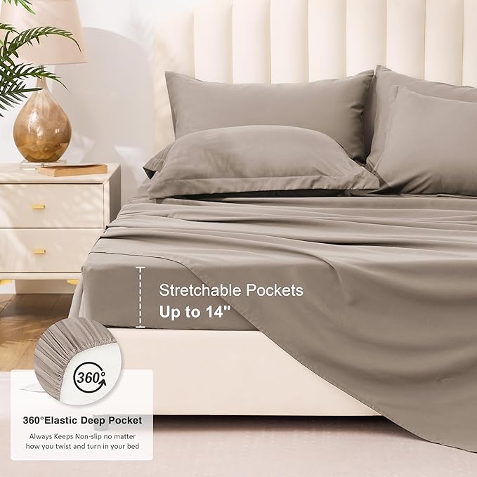 Love's cabin Twin XL Comforter Set Light Brown, 5 Pieces Twin XL Bed in a Bag - Image 6