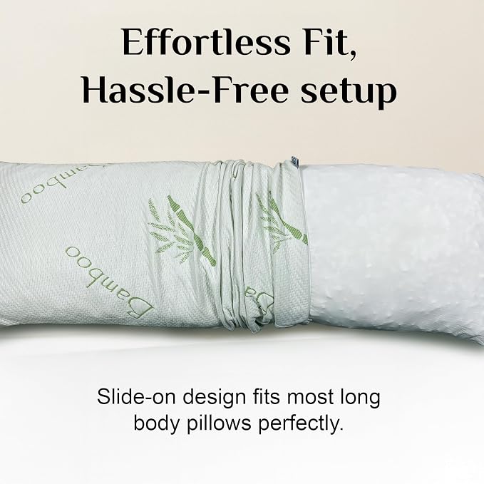 OMEO Full Body Pillowcase – Ultra Soft Bamboo Rayon Cover - Image 6