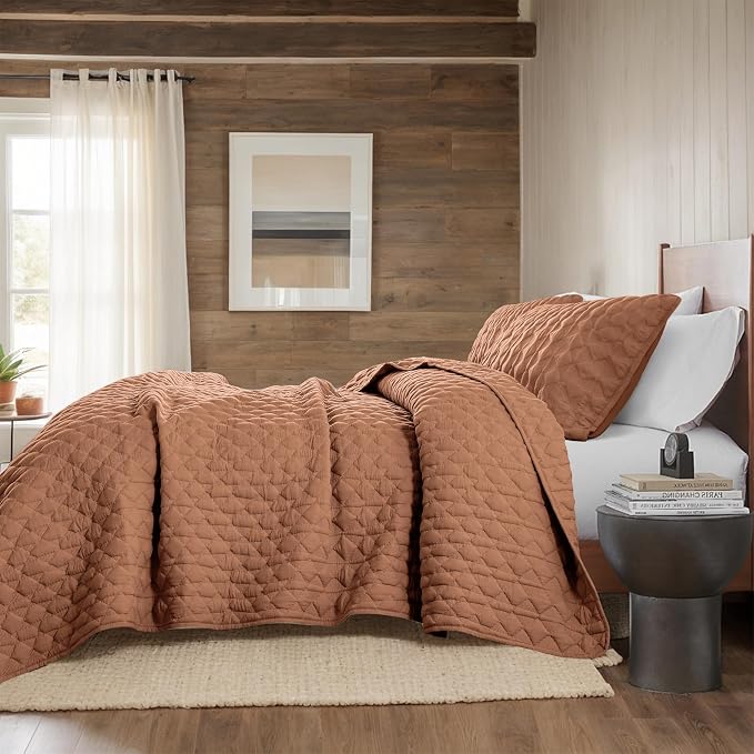 WDCOZY Burnt Orange Twin Quilt Size Bedding Sets - Image 5