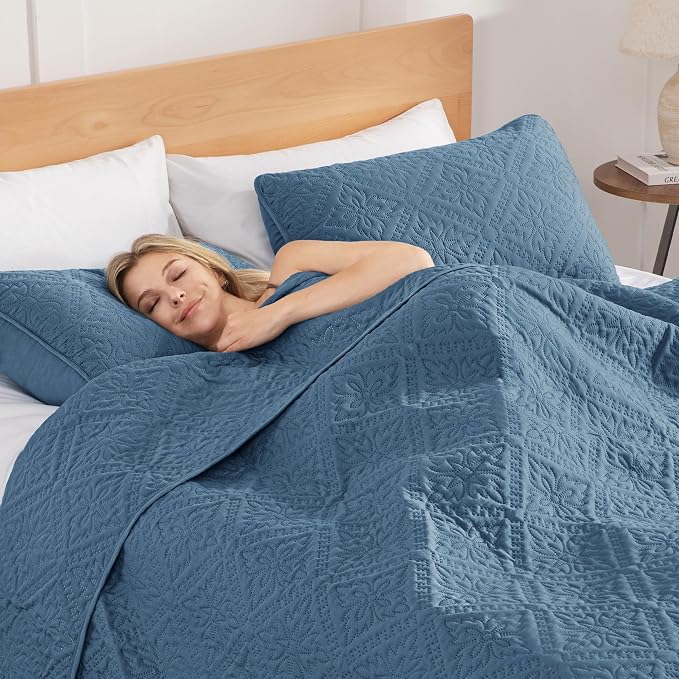 Exclusivo Mezcla Twin Quilt Bedding Set, Lightweight Soft Bedspreads Coverlets - Image 4