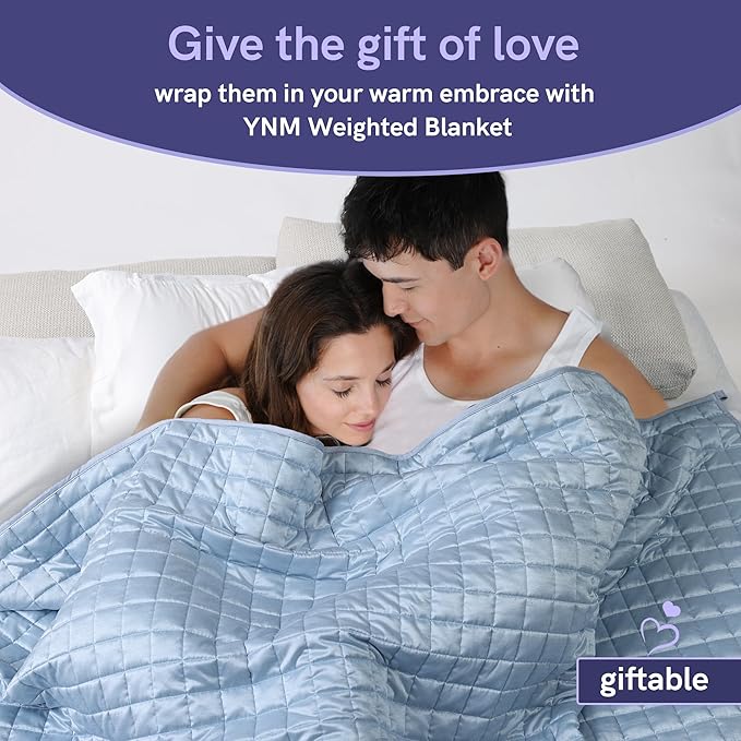 YnM Cooling Weighted Blanket for Adults, 12lbs Heavy Bed Throw Comforter - Image 7
