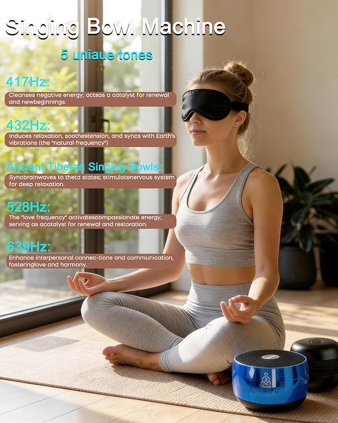 Sound Machine for Sleep, PUVIDJUT M3 Pure Frequencies & Singing Bowl Tone - Image 4