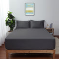 King Size Fitted Sheet Only Dark Grey, 100% Egyptian Cotton 600 Thread Count by ShunjieHome