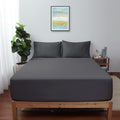 Full Size Fitted Sheet Only Dark Grey, 100% Egyptian Cotton 600 Thread Count by ShunjieHome