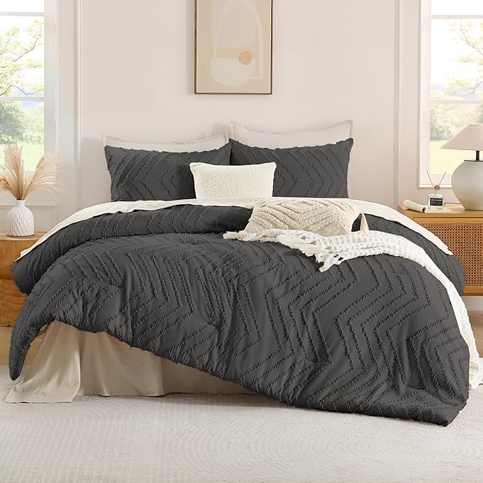 Andency Dark Grey Twin/Twin XL Comforter Set, Twin Bed Comforter - Image 2