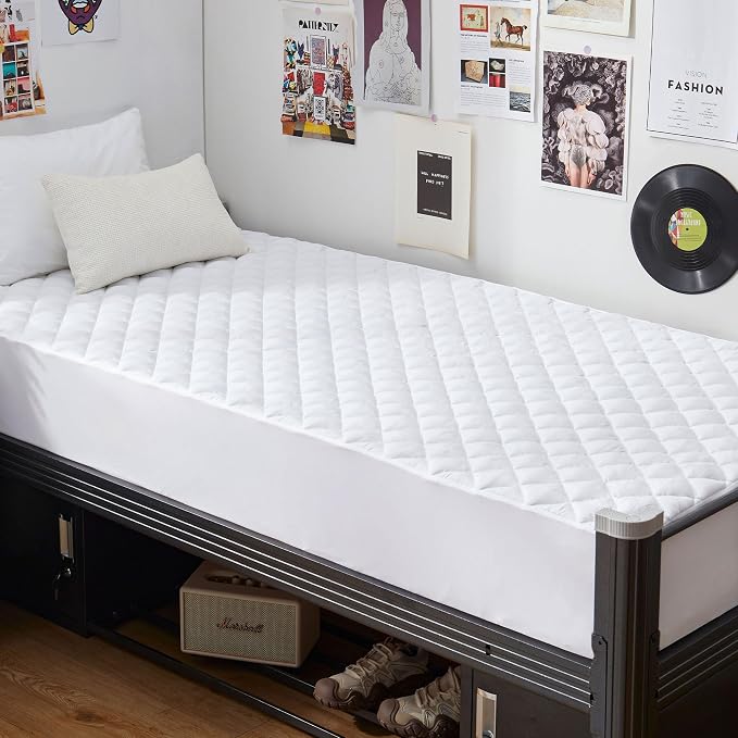 GRT Twin XL Waterproof Mattress Pad, 100% Waterproof Quilted Fitted Mattress by GRT