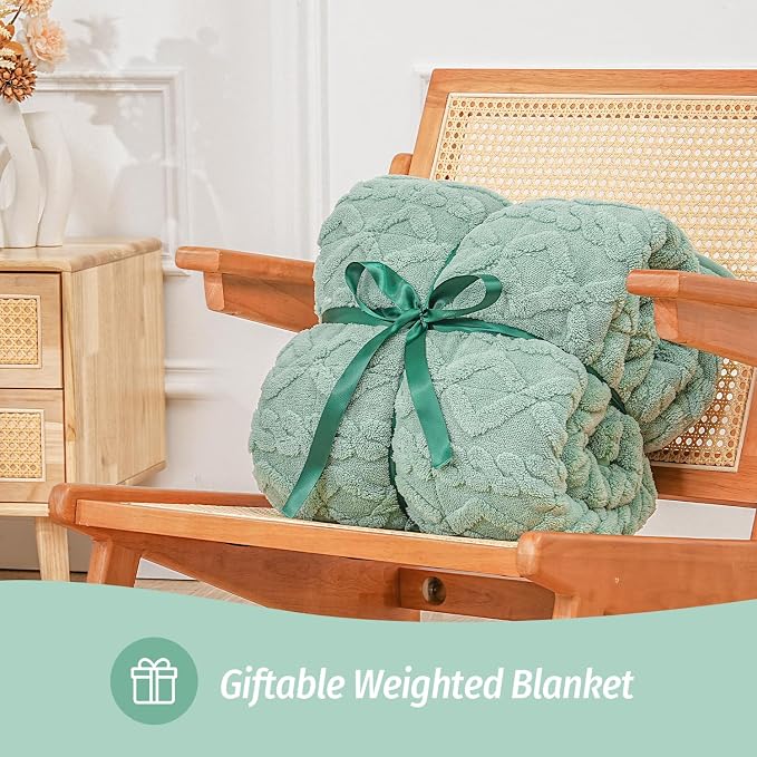 Wemore Weighted Blanket for Adults Twin Size 15 lbs, Dual Sided Soft Fuzzy - Image 6