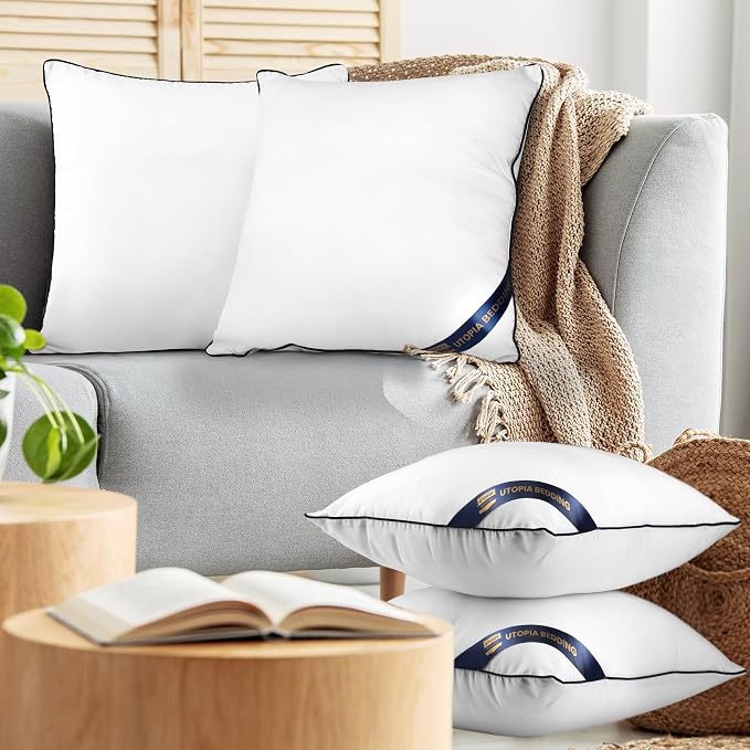 Utopia Bedding Throw Pillow Inserts, 12 x 12 Inches Decorative Indoor Pillows - Image 6