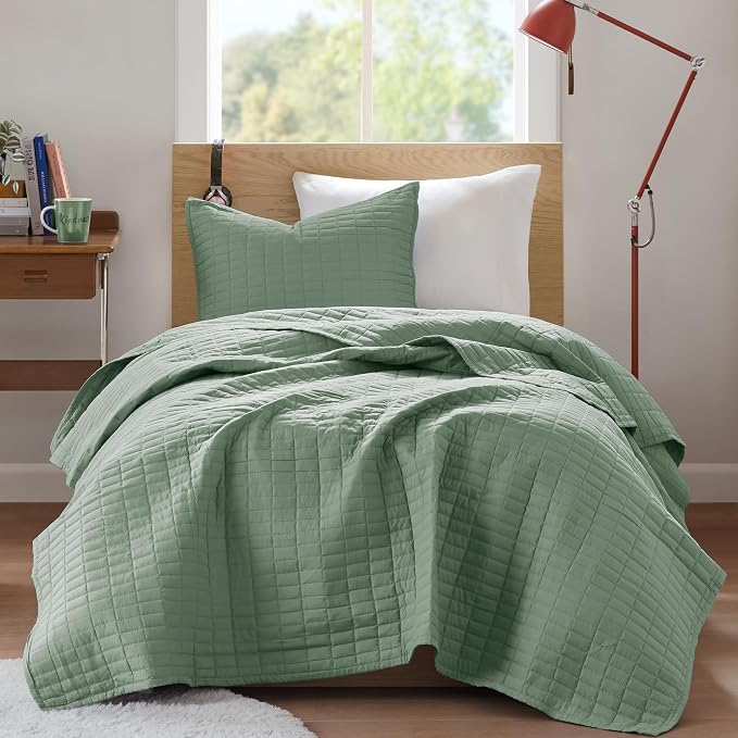Comfort Spaces Kienna Quilt Set- Double Sided Stitching Design Summer Blanket - Image 2