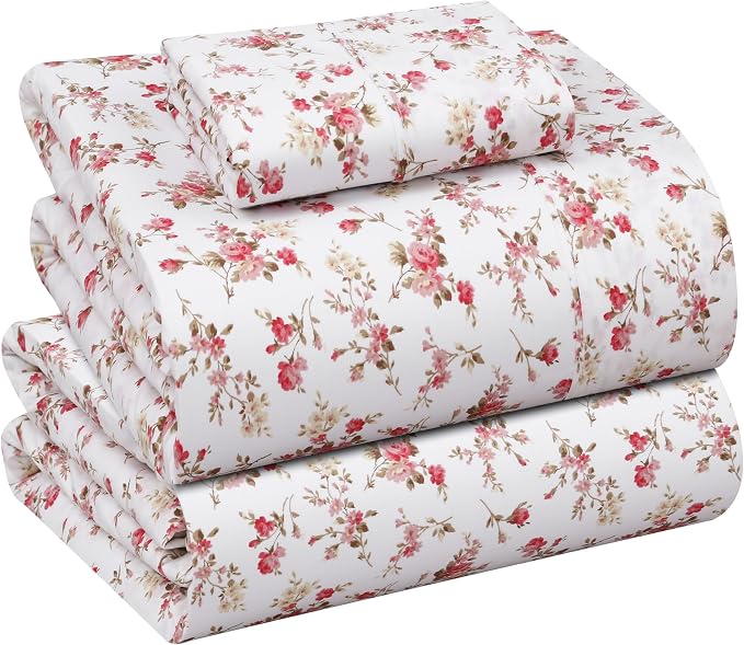 RUVANTI 100% Cotton Sheets – Twin XL Size Percale Bedding, Cooling & Breathable by Ruvanti