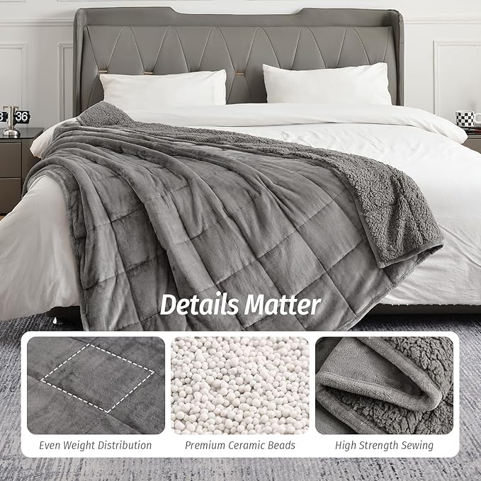 Wemore Sherpa Fleece Weighted Blanket - Image 5