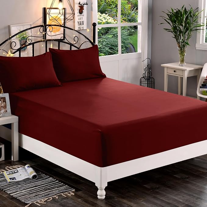 Elegant Comfort 1500 Premium Quality Fitted Sheet Ultra Soft 18-24 Inch Extra - Image 2