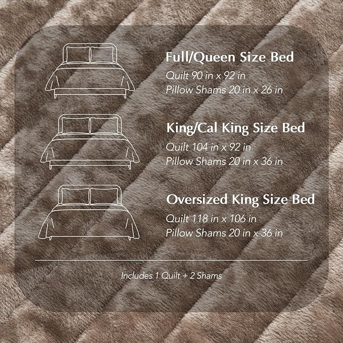 EverGrace Velvet Quilt Set King Size, Luxurious Soft Striped Channel Bedding Set - Image 9