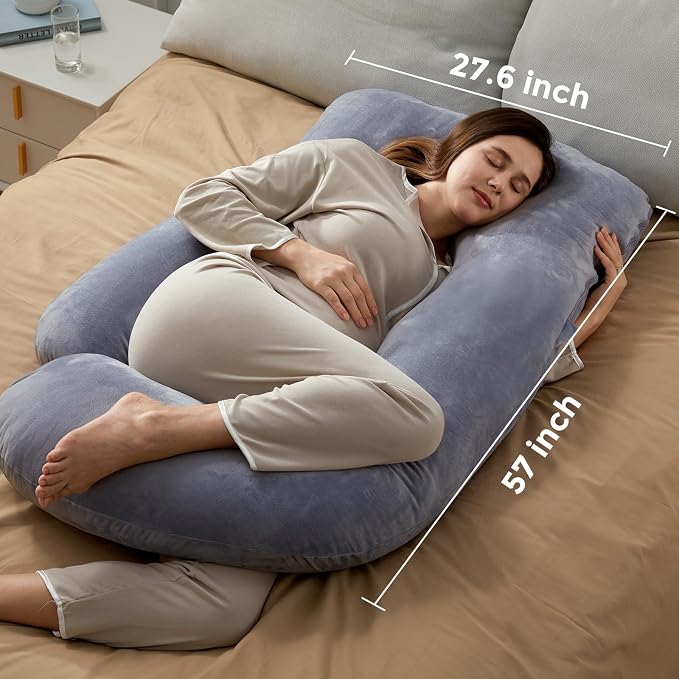 Momcozy Pregnancy Pillows for Sleeping, U Shaped Full Body Maternity Pillow - Image 3