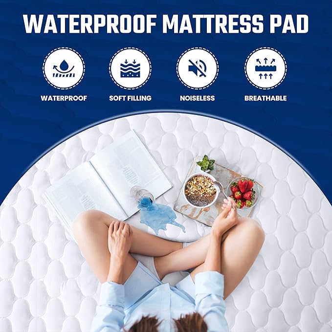 Utopia Bedding 2 Pack Waterproof Mattress Protector, Queen Mattress Pad - Image 5