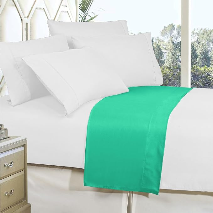 Elegant Comfort Premium Hotel Quality 1-Piece Flat Sheet, Luxury and Softest - Image 3