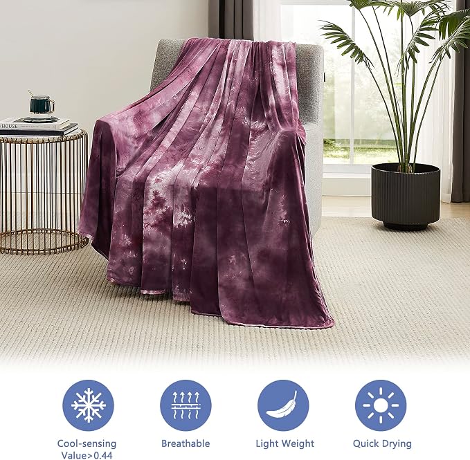 Topcee Cooling Blanket for Hot Sleepers, Absorbs Heat to Keep Body Cool for - Image 6