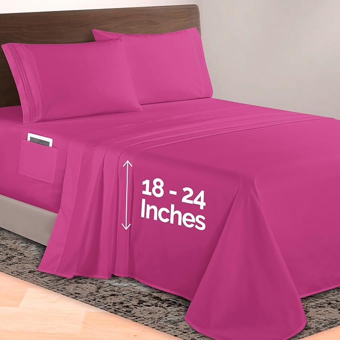 Elegant Comfort Luxurious 1500 Premium Hotel Quality Microfiber 4-Piece Sheet - Image 2