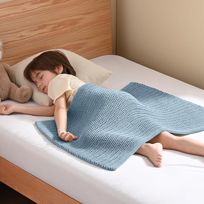 Guohaoi Knitted Weighted Lap Pad No Beads Cooling Weighted Blanket, Breathable by GuohuoiHomeKitchen