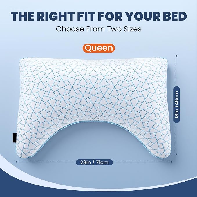 A-Pce Adjustable Pillow, Queen Size Set of 2 Bed Pillows - Image 5