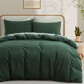 LOVQUE 100% Washed Cotton Duvet Cover Set King Size, Linen Like Natural Bedding by LOVQUE