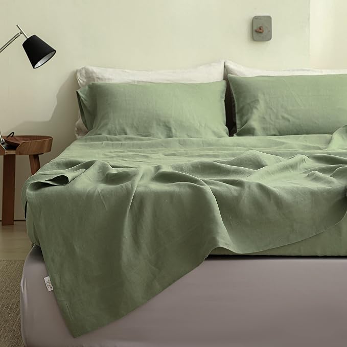 Simple&Opulence French Linen Flat Sheet, 100% Natural Flax Bedding Sheet - Image 4