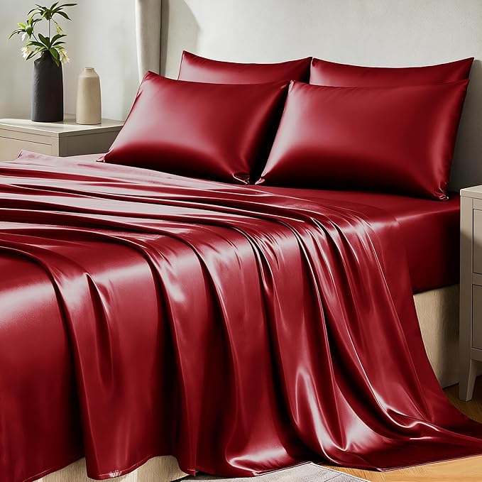 CozyLux Satin Sheets Full Size Sheets by CozyLux