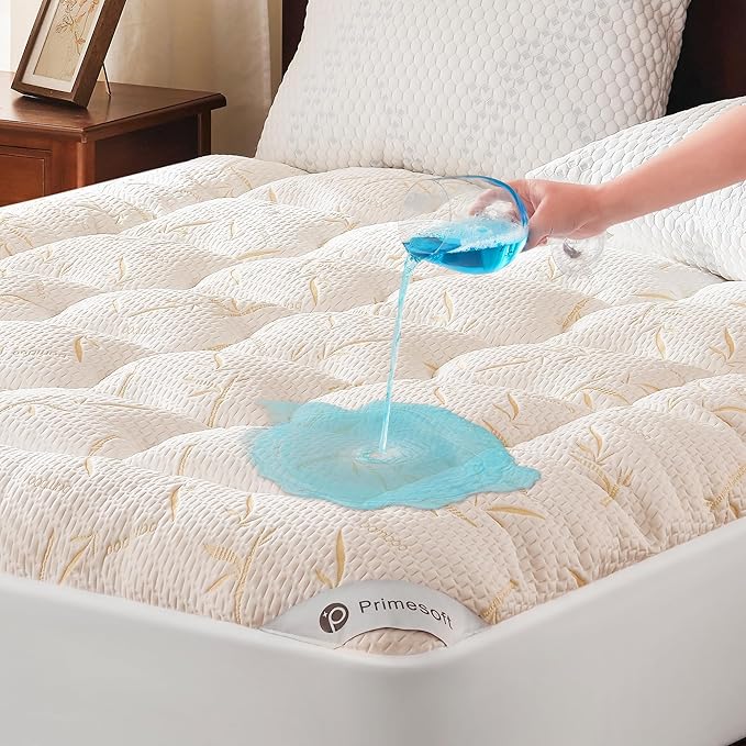 PRIMESOFT 100% Waterproof King Size Mattress Topper, Thick Pillow Top Mattress by Primesoft