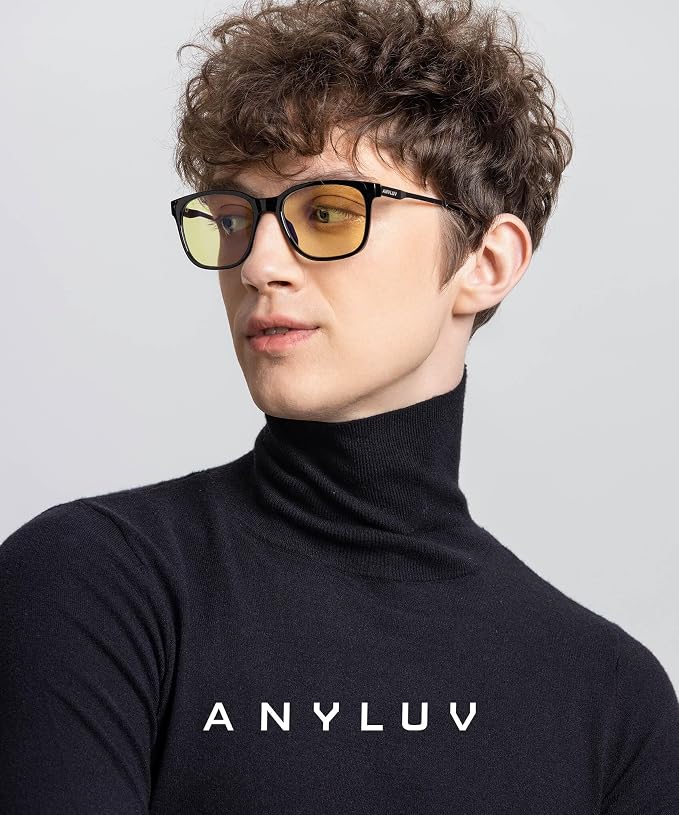 ANYLUV Blue Light Glasses for Men, Lightweight Computer Gaming Glasses - Image 2