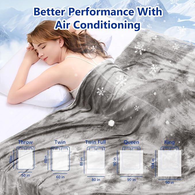 Topcee Cooling Blanket for Night Sweats Decorative Tie Dye，Absorbs Heat to Keep - Image 7
