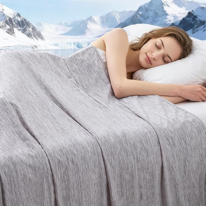 Cooling Blanket Throw Size, Cold Blanket Thin Lightweight Breathable Soft by PENGZHUTECHNOLOGY