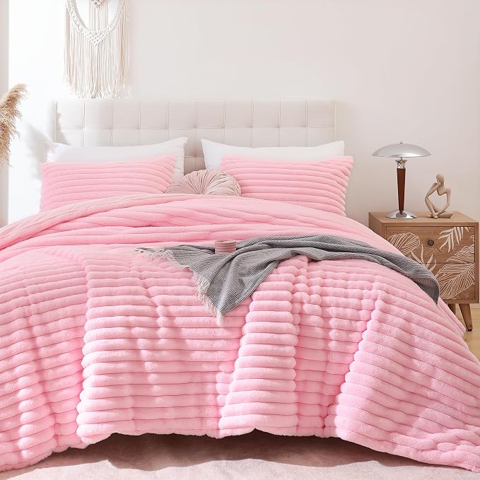 Smoofy Fluffy King Size Comforter Set 3 Pieces by SMOOFY