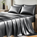 CozyLux Satin Sheets Queen Size Bed Set by CozyLux