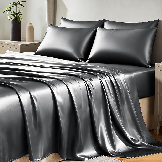 CozyLux Satin Sheets King Size Sheet Set by CozyLux