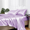 MR&HM Satin Bed Sheets with Elastic Corner Straps, Full Size Sheets Set by MRHM