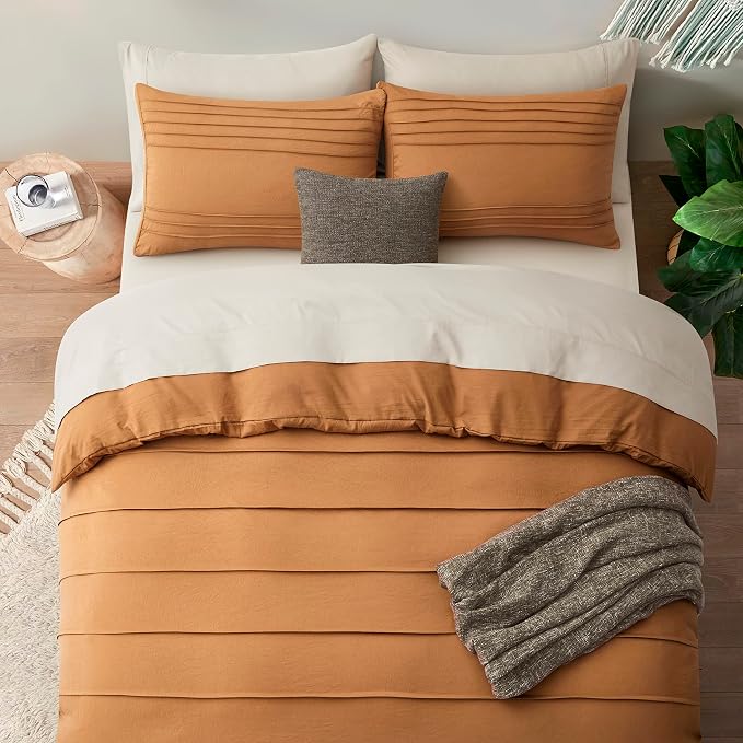 Oli Anderson Pumpkin Brown Duvet Cover Queen Size - Image 5