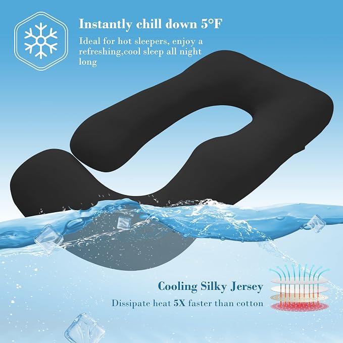 Cute Castle Cooling Cover Pregnancy Pillows, Soft U-Shape Maternity Pillow - Image 3