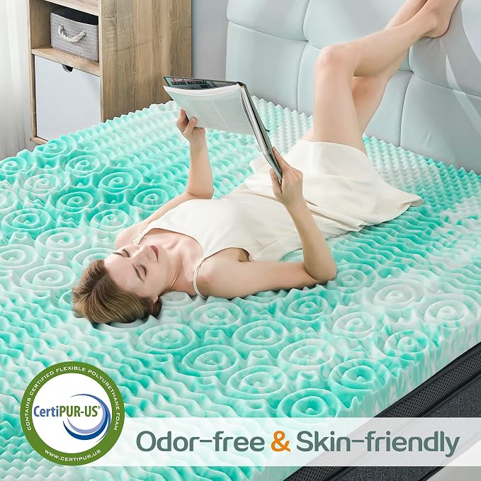 SINWEEK Mattress Topper Memory Foam Mattress Topper 1.5 Inch Queen Soft - Image 3