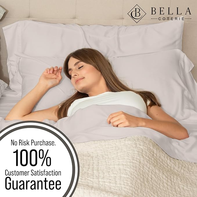 Bella Coterie Cal King Size Fitted Sheet Only | Luxury Bamboo Viscose | 100% - Image 5