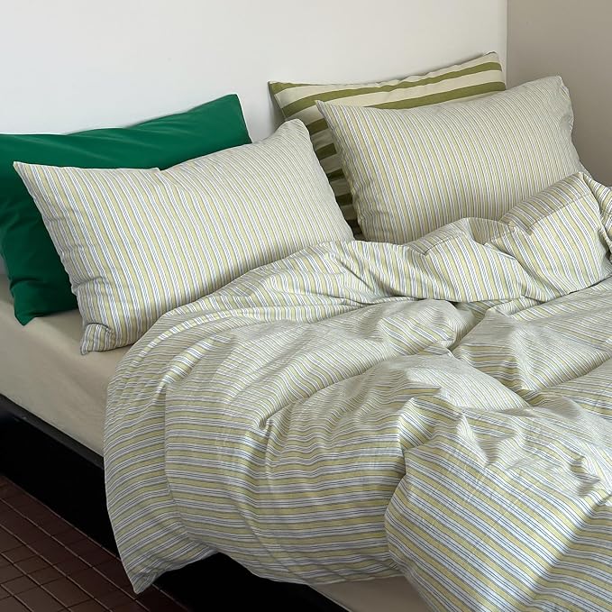 mixinni Vintage Geometric Striped Duvet Cover Set - Image 3