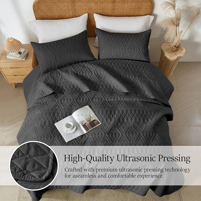akkialla Full/Queen Size Quilt Bedding Set, Modern Style Geoetric Pattern - Image 4