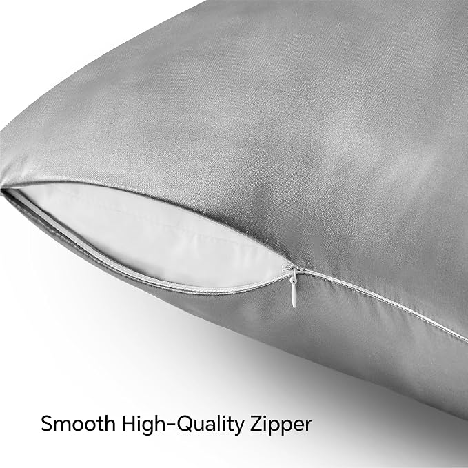 BEDELITE Satin Pillowcase with Zipper, Super Soft and Cooling Similar to Silk - Image 5