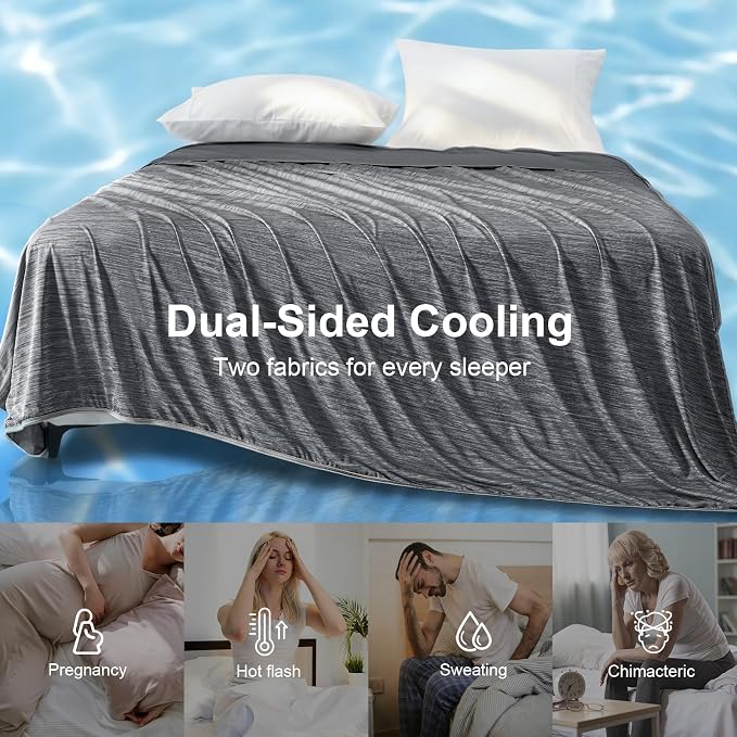 KMUSET Cooling Blanket King Size, Double Sided Summer Cooling Blankets - Image 8