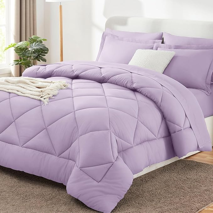 CozyLux Queen Comforter Set Light Purple by CozyLux