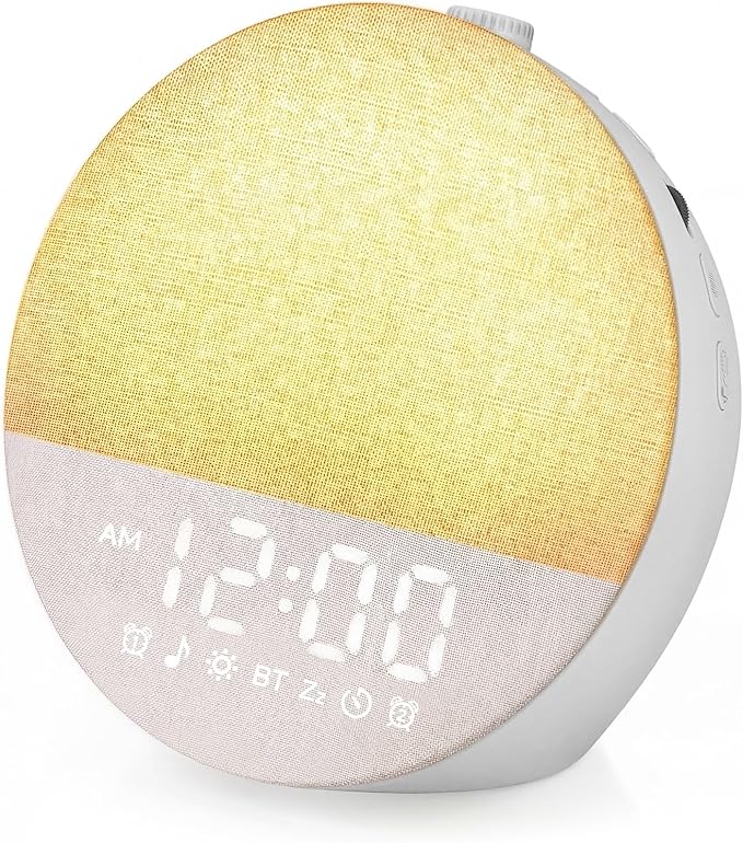 Geuuap Sunrise Alarm Clock White Noise Machine | Natural Wake-Up Light by Geuuap