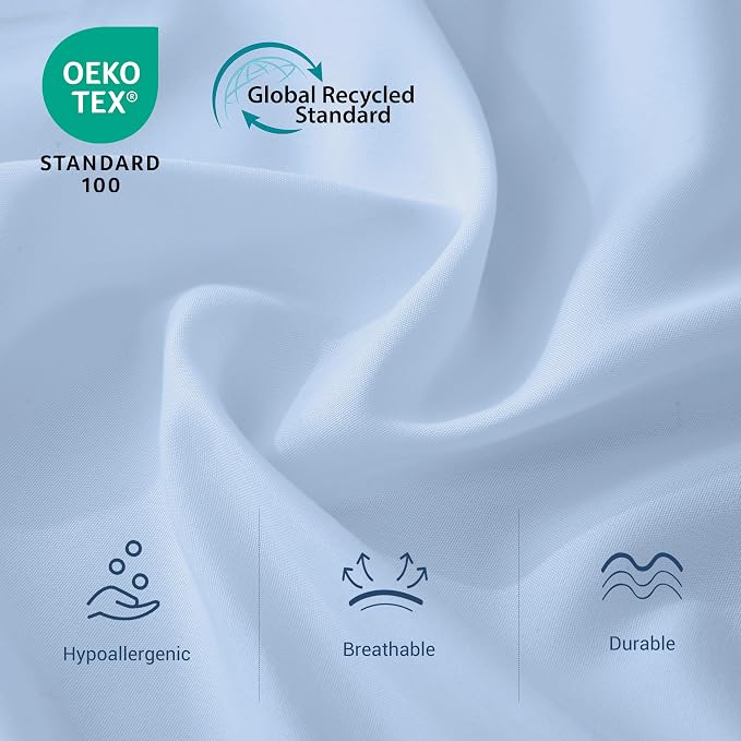 Queen Flat Sheet Only, 1 Pack Top Bed Sheets, Soft Breathable Brushed - Image 2