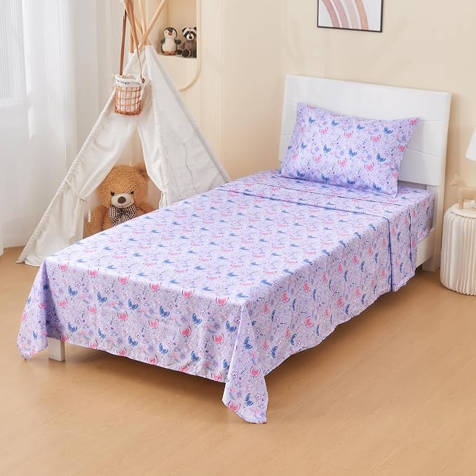 lasoftan Kids Sheet Set Full Size, Girls Full Sheet Set - Image 6