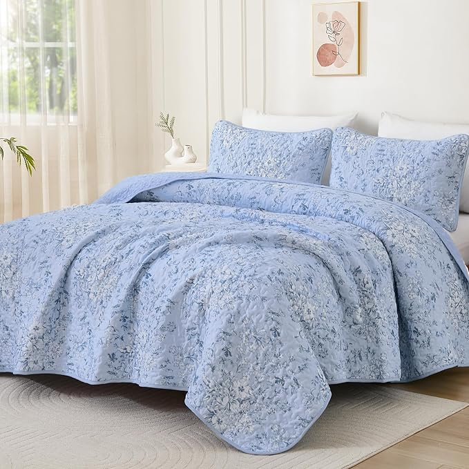 WONGS BEDDING Quilt Queen Size, Botanical Quilt - Image 8