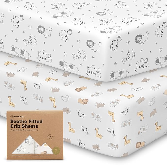 KeaBabies 2-Pack Organic Crib Sheets by KeaBabies