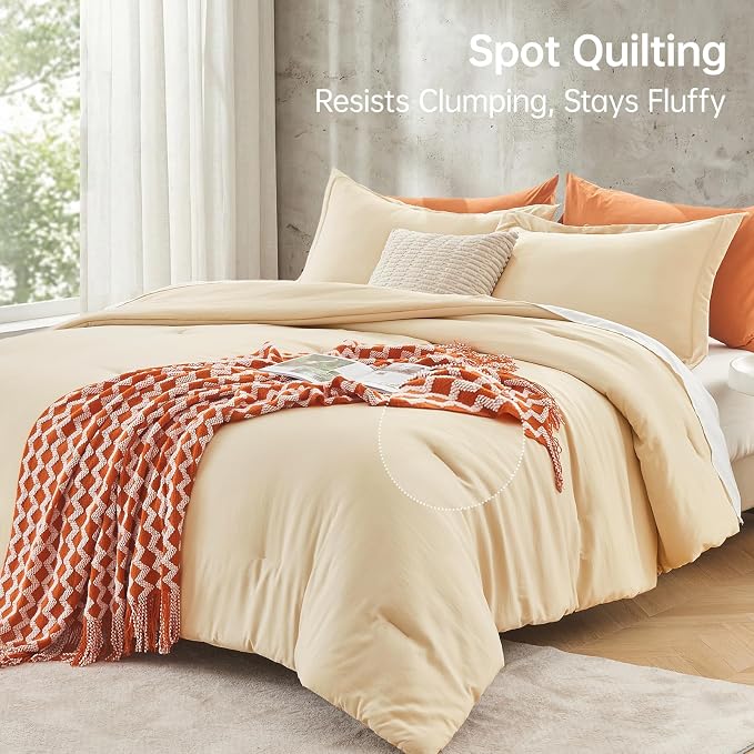 MUXHOMO King Size Comforter Set, All Season Ultra Soft Down Alternative Bedding - Image 5